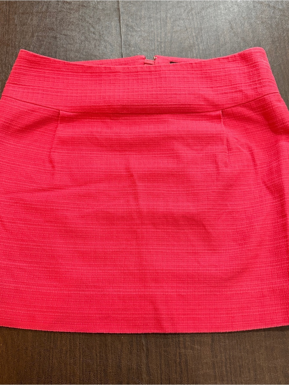 J.Crew Women's Coral Pink Textured Mini Skirt Sz 4 100% Cotton Shell